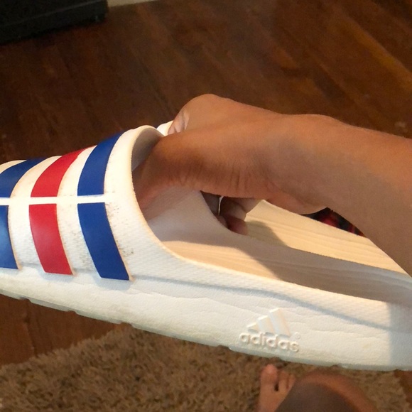adidas slides, red white and blue - Picture 2 of 2